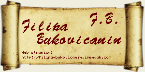 Filipa Bukovičanin vizit kartica